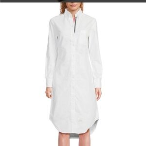 Thom Browne Classic White Long Sleeve Dress